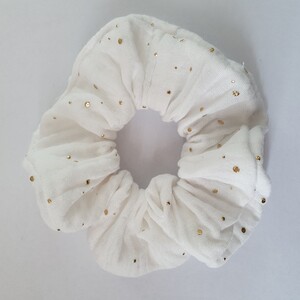 Scrunchie Haarband Haargummi creme gold
